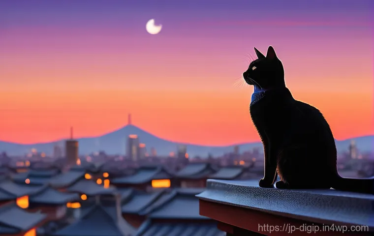 인공지능 창작 도구의 활용 가능성 - **Prompt 1: Serene Rooftop Feline at Sunset**
    A highly detailed, cinematic illustration of a dom...